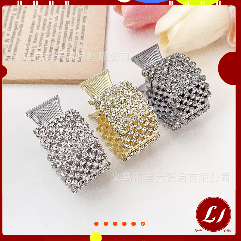 Kẹp tóc càng ĐÍNH ĐÁ 2 mặt sang trọng, phong cách hàn quốc