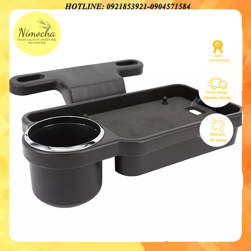 Giá để cốc, ly nước ô tô mini ghế sau cao cấp, Khay đựng đồ ô tô gấp gọn tiện lợi, Phụ kiện đỡ cốc, chai nước, dt xe hơi
