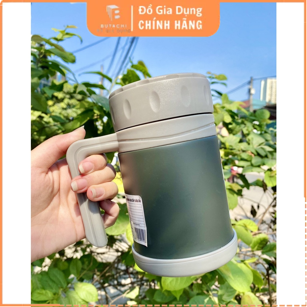 Hàng chính hãng - Phích giữ nhiệt 3 lớp có quai xách 500ml Elmich