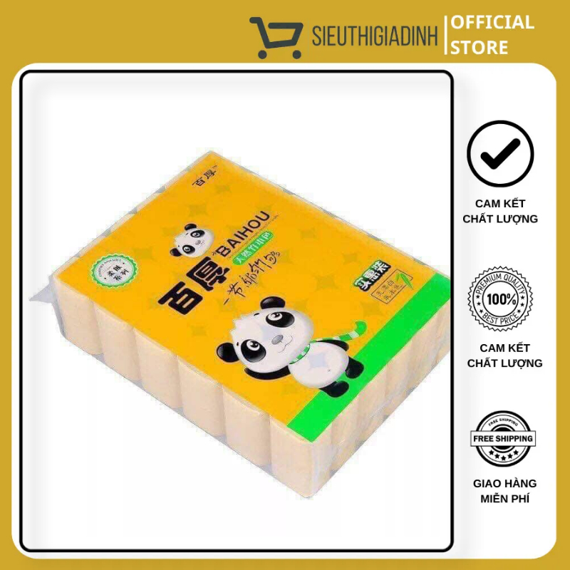Giấy vệ sinh gấu trúc 36 cuộn - Giấy đủ cân - Sieuthigiadinh2020