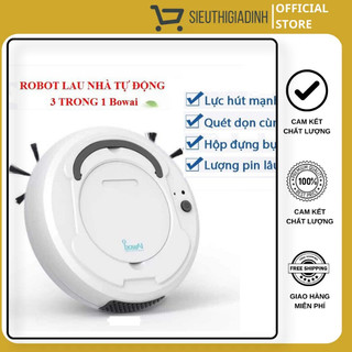 Robot thông minh Bowai công nghệ AI 3in1: Quét nhà + Hút bụi + Lau nhà - Sieuthigiadinh2020