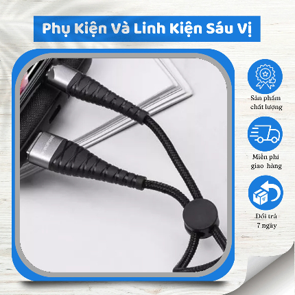 Dây Sạc Ngắn 25cm Hỗ Trợ Sạc Nhanh 5A Cho USB MICRO, ai phôn, TYPE-C BX32 Tiện Dùng Cho Pin Sạc Dự Phòng