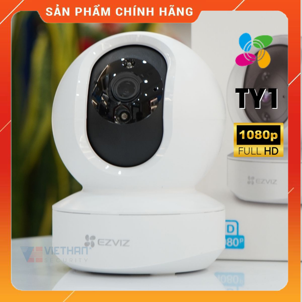 Camera EZVIZ TY1 1080P - Camera quay quét 360 - Đàm thoại 2 chiều - Hỗ trợ thẻ nhớ - Hàng chính hãng