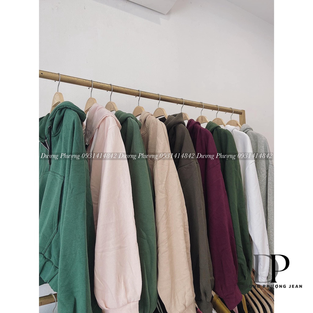 Áo khoác nữ croptop nhiều màu, áo khoác đi nắng nỉ tay dài có nón lớn màu trơn - AK001