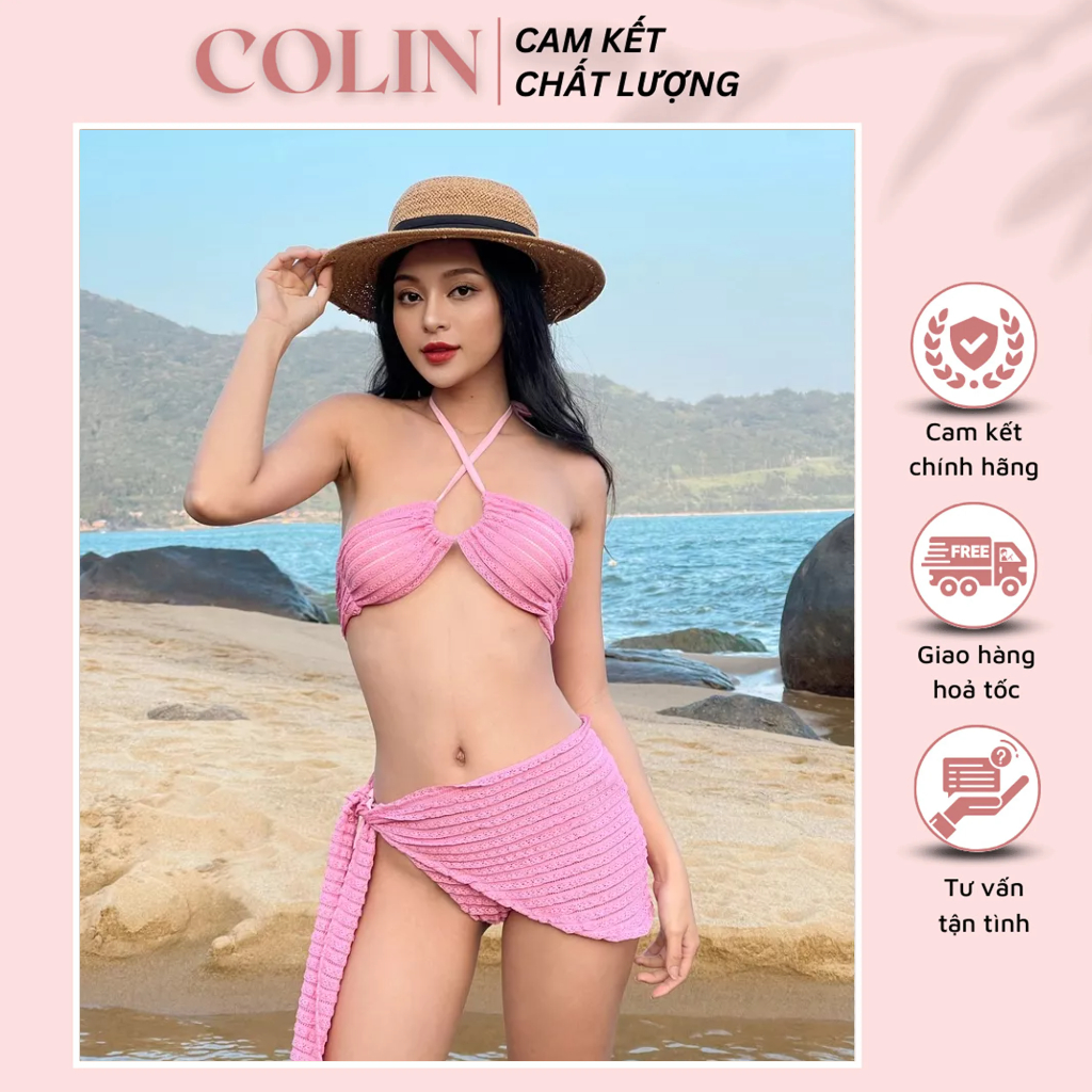 Set Bikini Cao Cấp 3 Chi Tiết Chất Ren Mi - Đồ Bơi Đồ Đi Tắm Biển Hai Mảnh Thời Trang Sexy Quyến Rũ