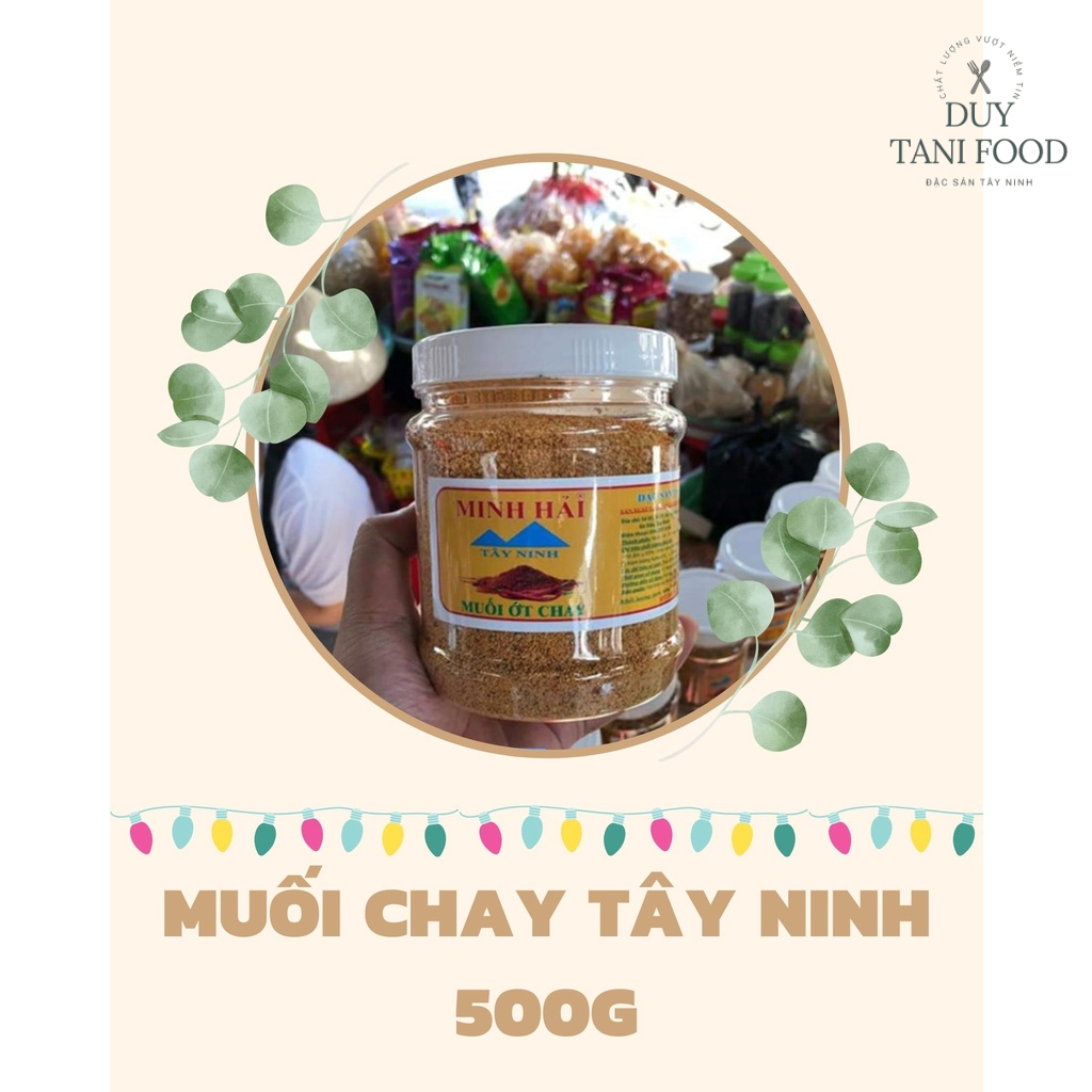 MUỐI ỚT CHAY LOẠI 1 HẠT TO HŨ 500G - ĐẶC SẢN TÂY NINH - CHÍNH GỐC 100% - CHẤT LƯỢNG - SẢN PHẨM BÁN CHẠY