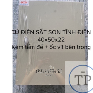 Vỏ tủ điện sắt 40x50x22 và 40x40x20 sơn tĩnh điện kèm ốc bên trong