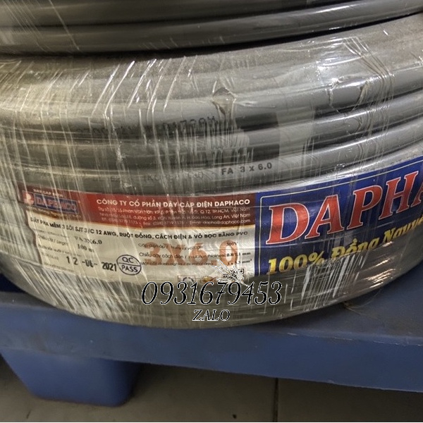 DÂY ĐIỆN DAPHACO 3 lõi - 3x1.5 , 3x4 , 3x6.0