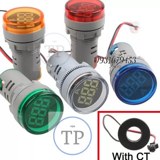 ĐÈN BÁO Ampe kế AD16-22DSA đèn led phi 22mm đo dòng điện có biến dòng 100A