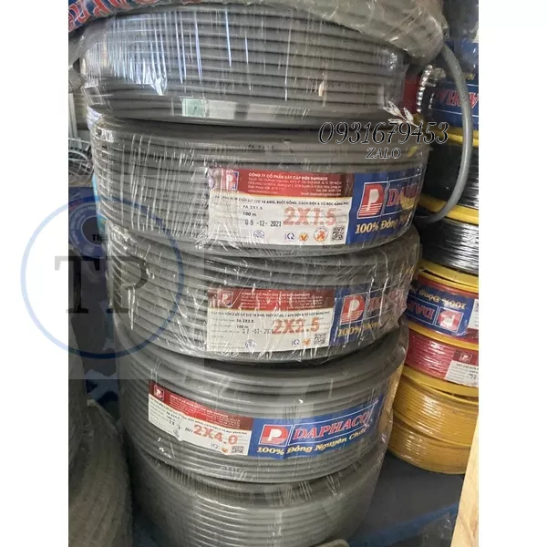 DÂY ĐIỆN DAPHACO 2 lõi - 2x1.5 , 2x2.5 , 2x4.0, 2x6.0