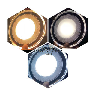 Đèn led âm trần kính ba chế độ 7w - đèn âm trần 3 chế độ
