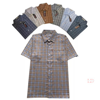 Áo sơ mi nam trung niên caro cotton cao cấp ngắn tay trẻ trung