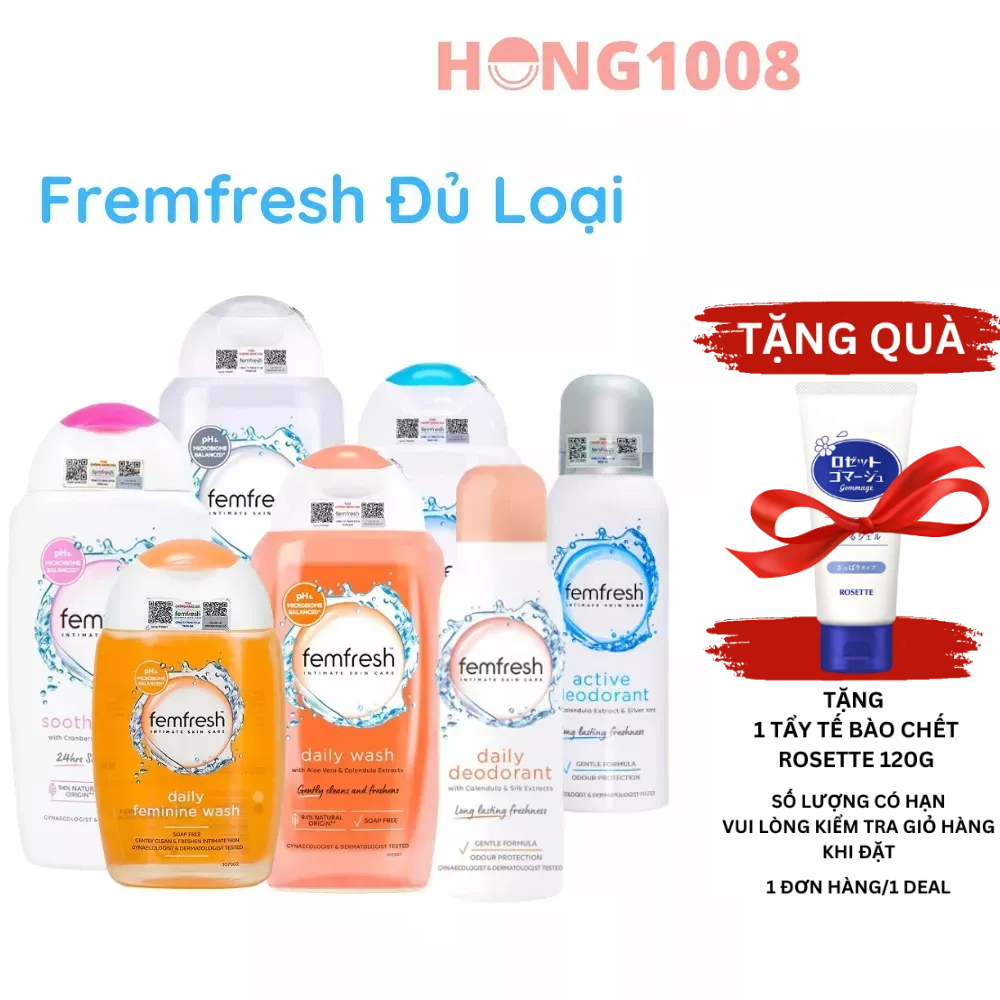 Hàng UK - Dung Dịch Vệ Sinh Phụ Nữ Femfresh Intimate Skin Care 250ml Anh Quốc