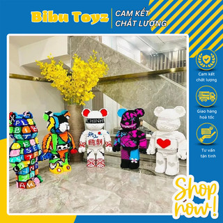 Đồ chơi lắp ráp mô hình gấu bear brick cỡ lớn 35 - 45 - 55 cm tặng kèm búa