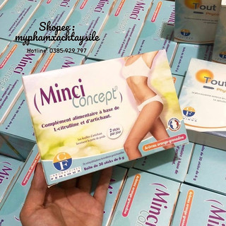Giảm Cân Minci Concept Pháp - Trà Giảm Cân, Tan Bụng, Thon Gọn Eo, Bụng, Đùi, Bắp Chân, Bắp Tay 30 Gói