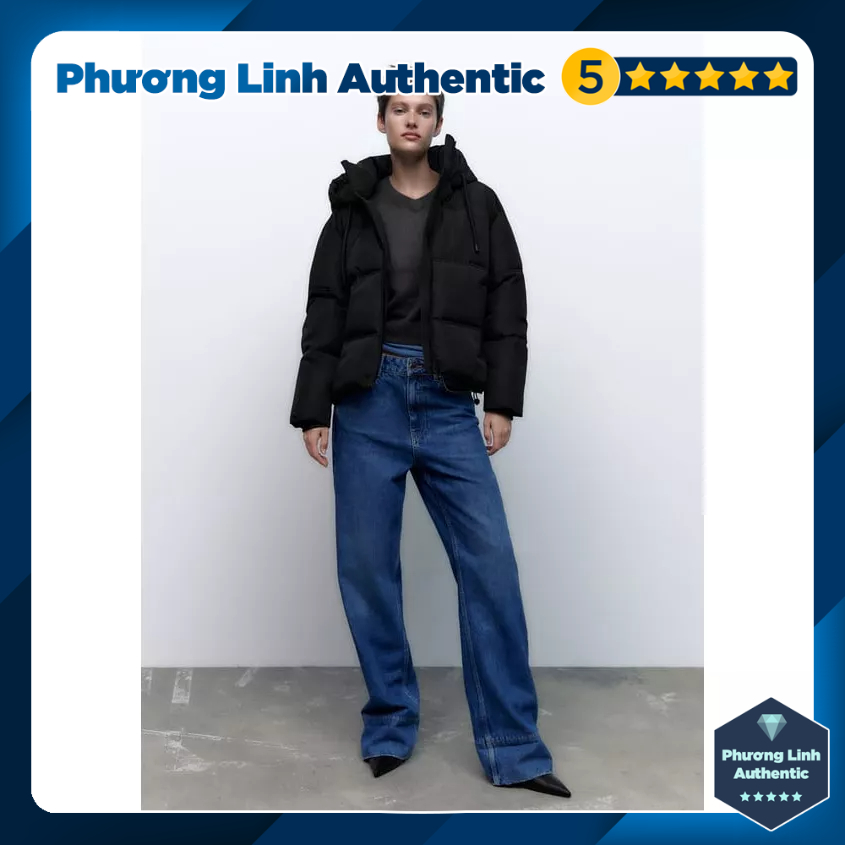 Áo khoác phao trần bông vải mềm chống nước Zara Auth New Tag có sẵn 3046/026 3046026 3046/232 3046232