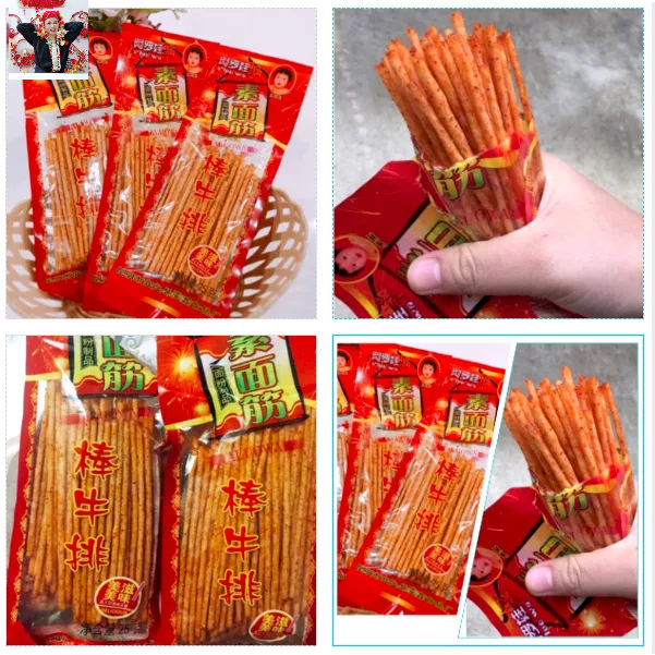 Sẵn hàng - 1 bịch 50 gói tăm cay ăn vặt gói 25g