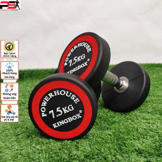 Tạ tay kingbox 7.5kg lõi gang đặc bọc cao su nhập khẩu