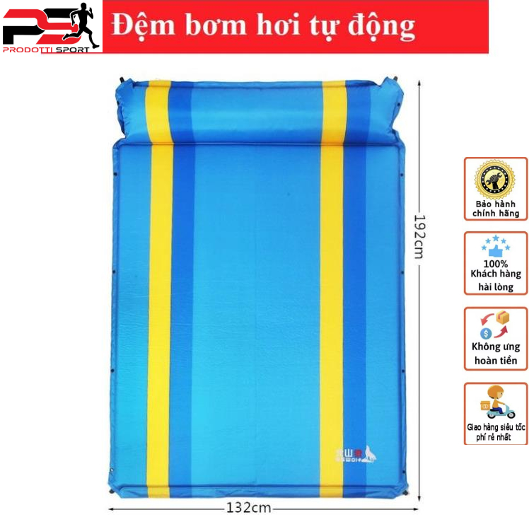Đệm ngủ bơm hơi tự động BSWOLF Q3006. KT 192cm x 132cm và 192x 65cm. Dày 3cm. Ngủ sâu, mơ đẹp tiện lợi