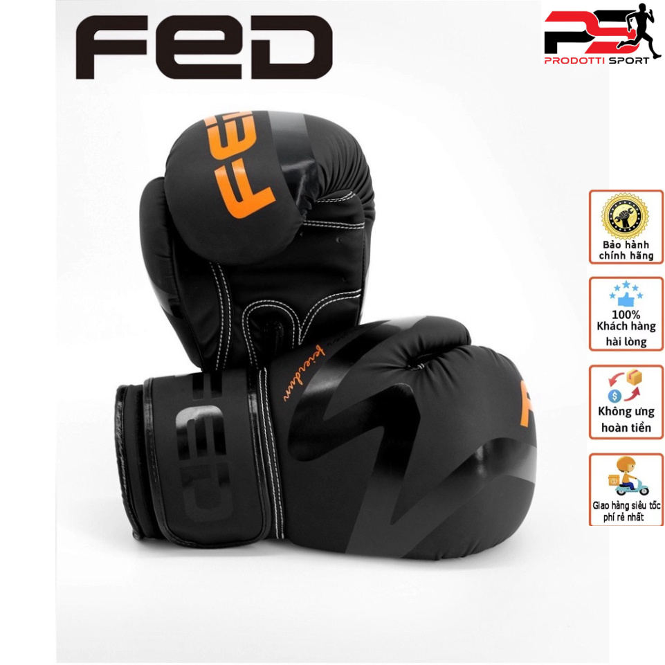 Găng Tay Boxing FED 10oz-6oz cho nam,nữ bền đẹp,thỏa mái khi tập.