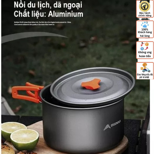 Nồi du lịch dã ngoại BSW-SK057 dung tích 1.7L - 2.7 L. Chống dính. Hợp kim nhôm Bền Đẹp