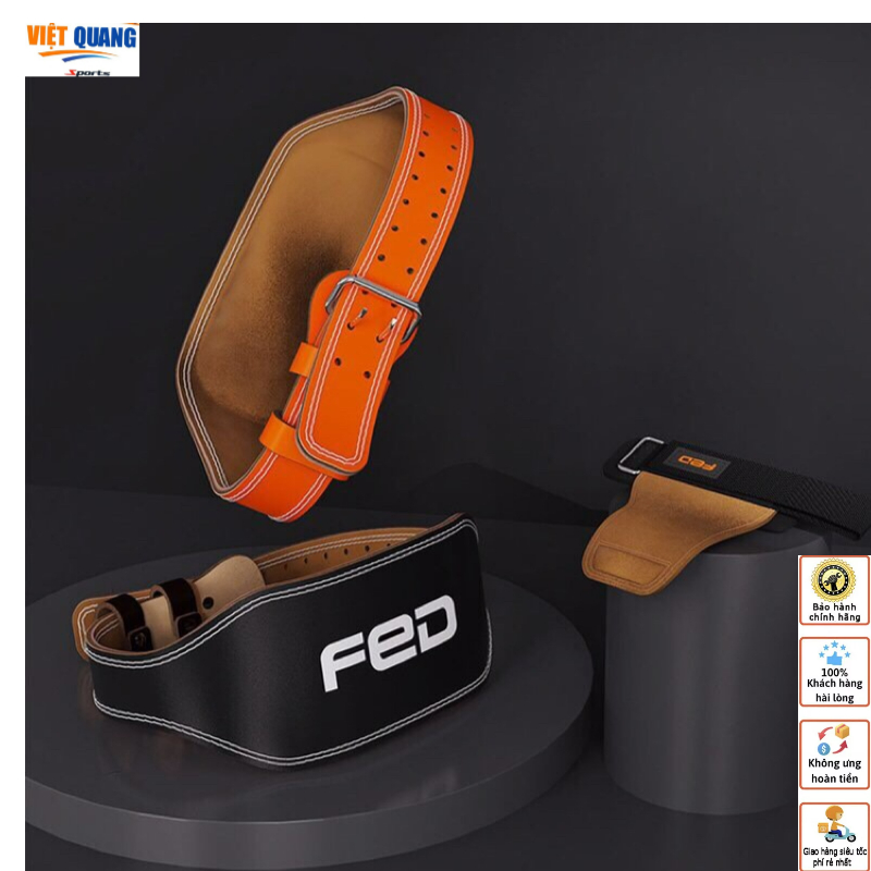 Đai Lưng Tập Gym Chính Hãng FED 1102 Da Bò Cao Cấp