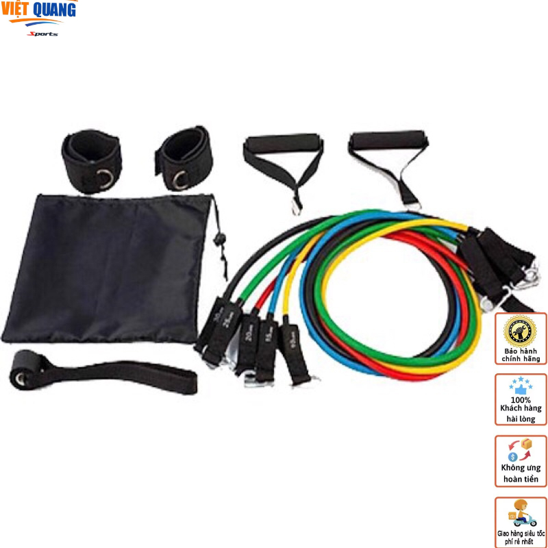 Bộ 5 Dây Kéo Ngũ Sắc Chất Lượng Tập gym,Tập Thể Dục