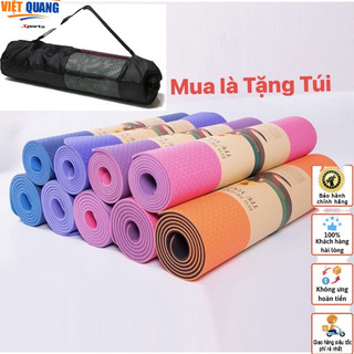 Thảm Tập Yoga TPE 6mm 2 Lớp + Tặng Kèm Túi
