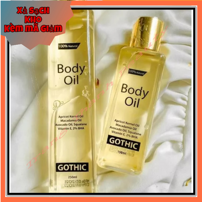 Đầu dưỡng Body Oil Dưỡng Trắng Da Gothic Hỗ Trợ Viêm Nang Lông Mịn Màn Da