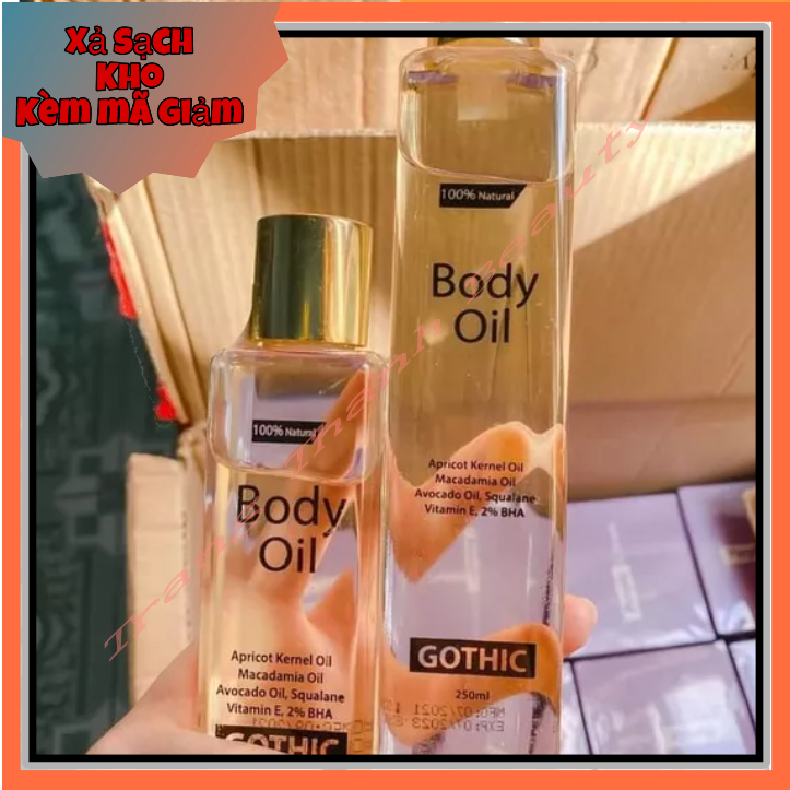 Đầu dưỡng Body Oil Dưỡng Trắng Da Gothic Hỗ Trợ Viêm Nang Lông Mịn Màn Da