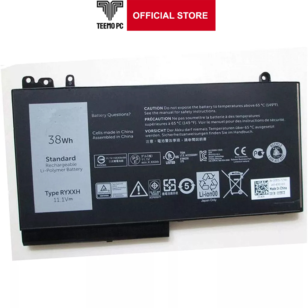 Pin Cho Laptop Dell Latitude E5470 E5270 E5450 E5550 RYXXH 38Wh - Hàng Zin New Seal TEEMO PC TEBAT4323