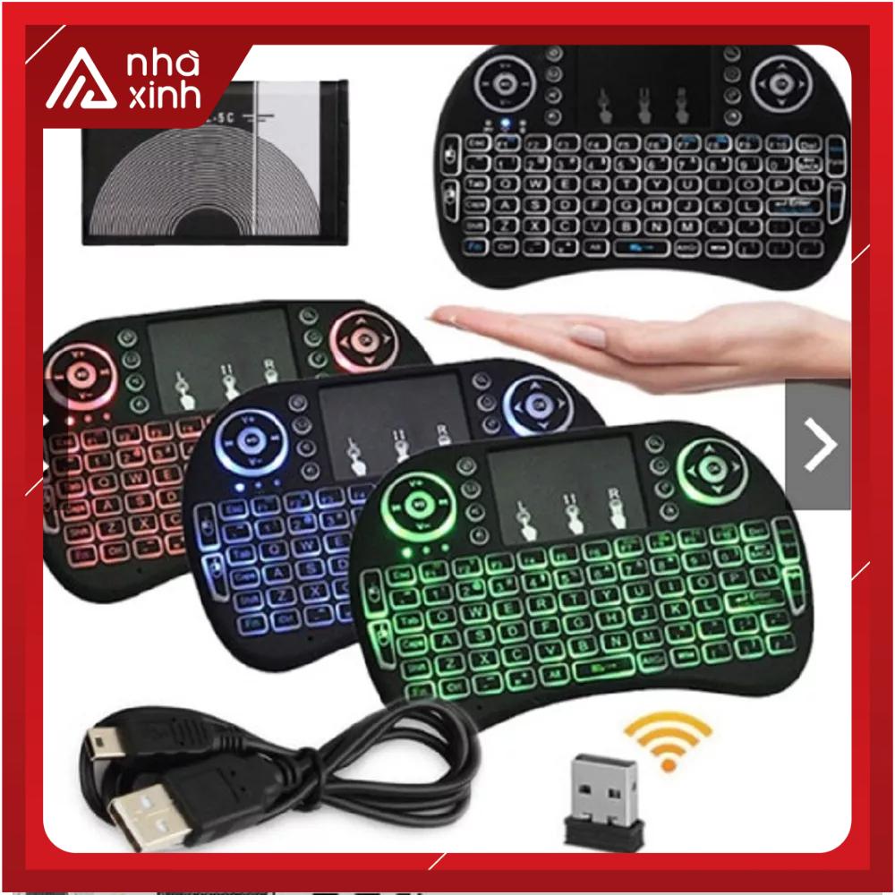 Chuột bay bàn phím không dây I8 cho cho Smart Tivi / PS4 / Android Box / Tv Box N048