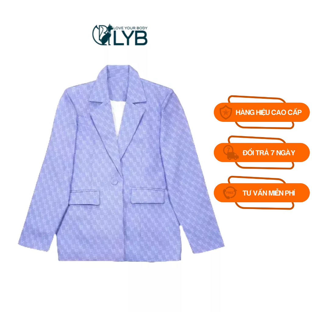 Áo vest blazer màu tím công sở LYB-FW22-O00005-V