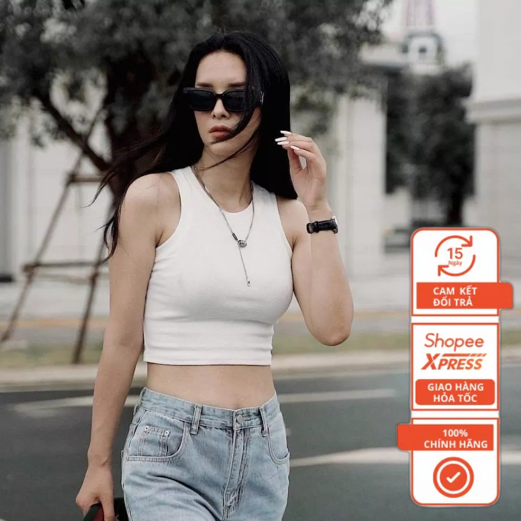 Áo Tanktop Sát Nách Cổ Tròn