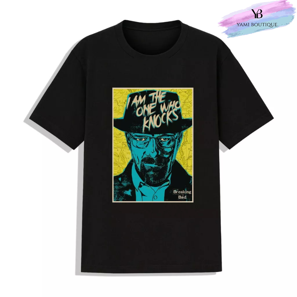 Áo Thun Unisex Đen Vải Cotton, Áo In Hình Breaking Bad Siêu Ngầu Mã ALIEX