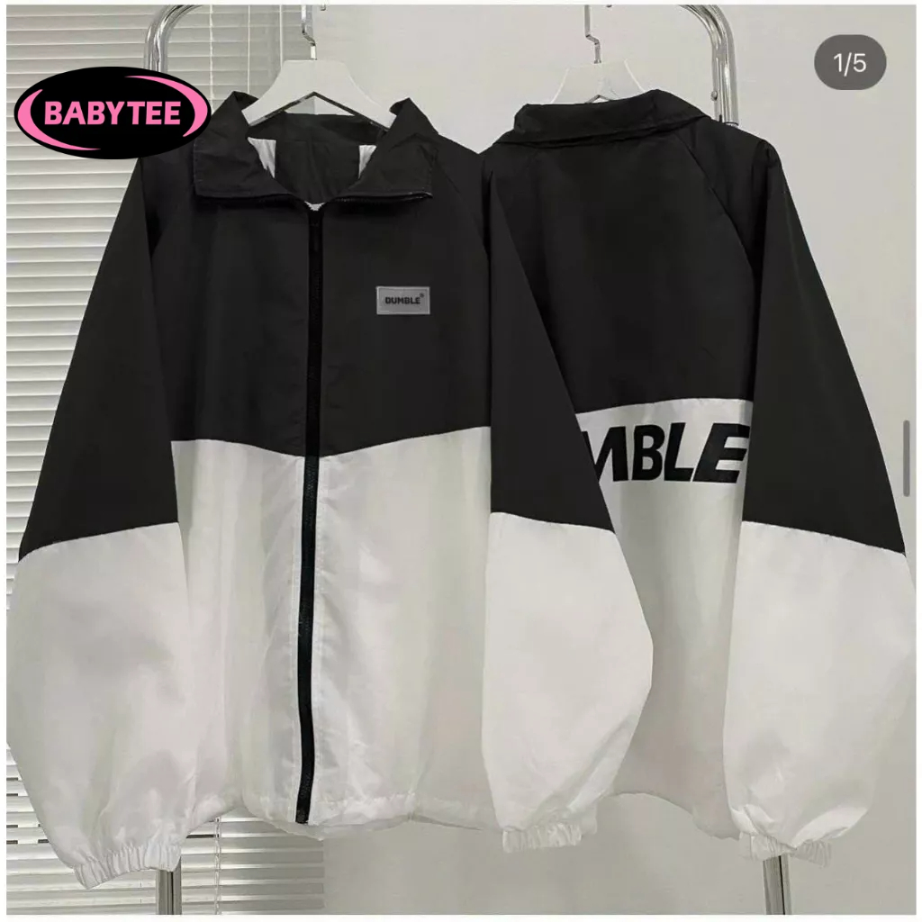 Áo khoác dù DUMBLE nam nữ unisex ulzzang hot, Áo bomber dù phối 2 lớp form mặc đẹp BABYTEE