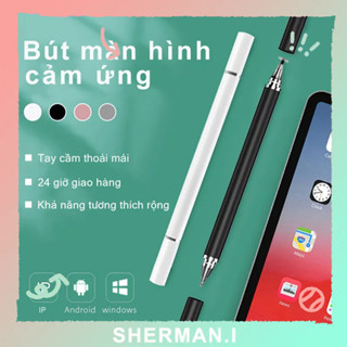 【sherman.i】Bút cảm ứng 2 trong 1 Bút chỉnh sửa đầu đĩa bằng nhựa điện thoại di động Áp dụng cho hệ thống Android và IP