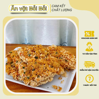 Cơm cháy chà bông mỡ hành thơm ngon giòn rụm 250g - ăn vặt bối bối