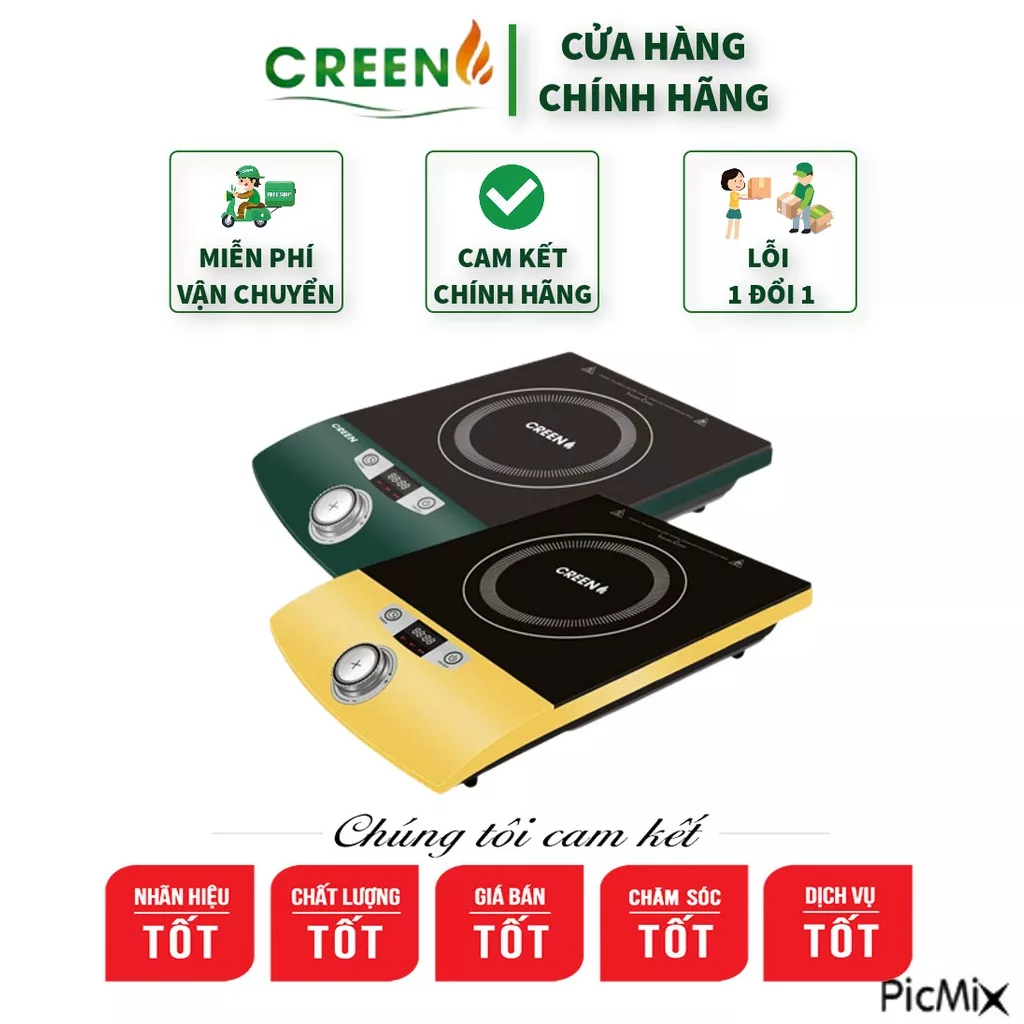 Bếp từ đơn Creen CR-CB11VN công suất lớn 2000W, sử dụng dễ dàng, thao tác đơn giản - Gia dụng Creen