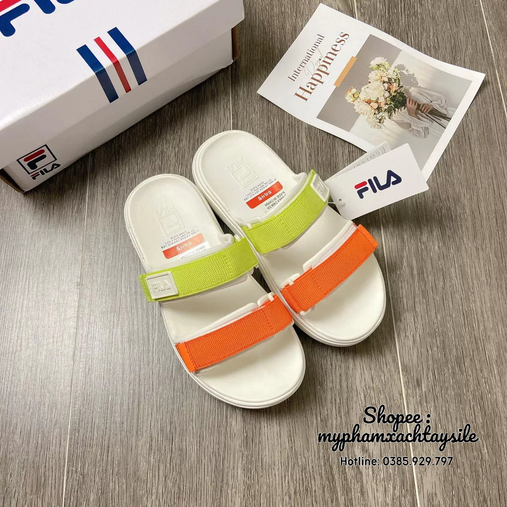 ẢNH THẬT / BAO AUTH - Dép 2 Quai Fila - DÉP QUAI NGANG HÀNG CHÍNH HÃNG