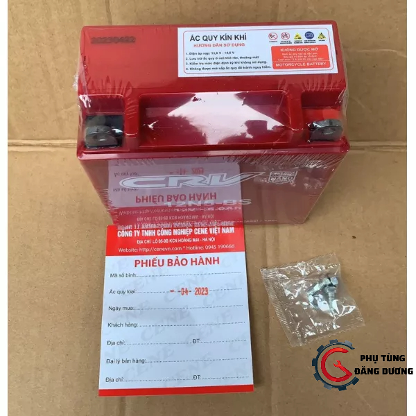 Bình ắc quy khô NHẬT BẢN CRV-12N5- 12V-6Ah cho xe máy
