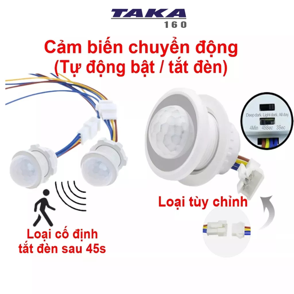 Công Tắc Cảm Biến Chuyển Động Hồng Ngoại Tự động bật tắt đèn khi có chuyển động (LOẠI 1), Công tắc cảm ứng chuyển động
