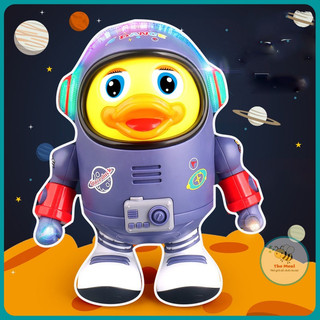 Chú vịt không gian phi hành gia nhảy múa vui nhộn theo nhạc kèm pin đồ chơi Space Duck Dance