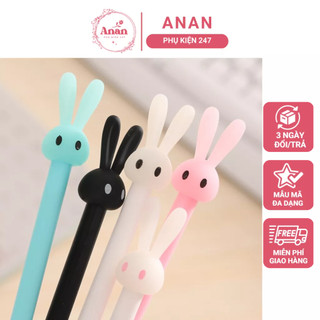 Bút gel nước hình thỏ mực đen 0.38mm Bút bi nước mực đen hình thỏ cute dễ thương cho học sinh Anan Mart