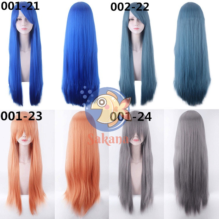 Tóc giả dài 80cm thẳng các màu lưới hoa chịu nhiệt Wig Sakana Cosplay Shop