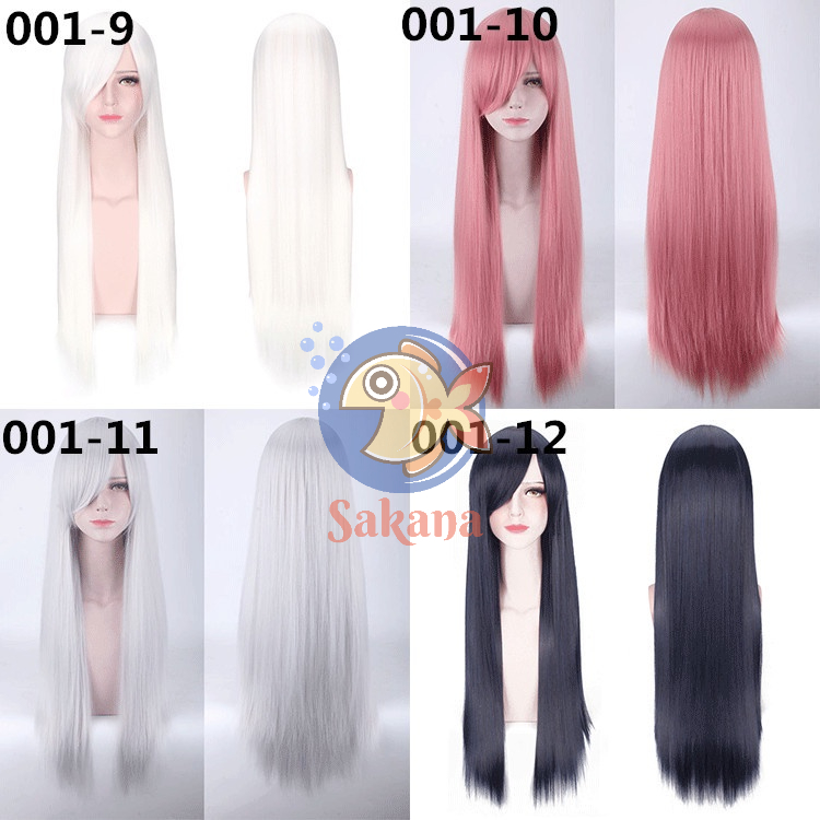 Tóc giả dài 80cm thẳng các màu lưới hoa chịu nhiệt Wig Sakana Cosplay Shop