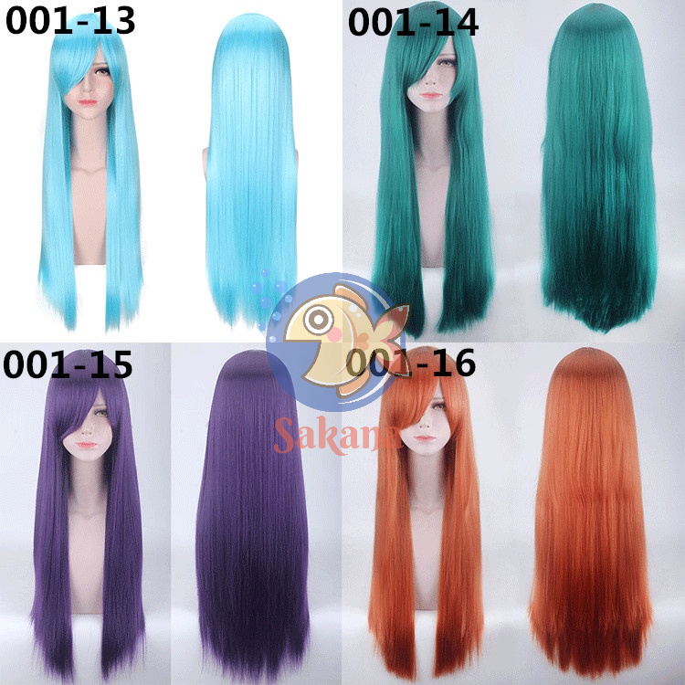 Tóc giả dài 80cm thẳng các màu lưới hoa chịu nhiệt Wig Sakana Cosplay Shop