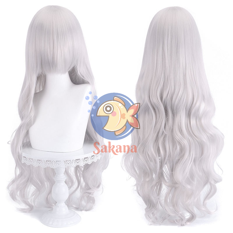 Tóc giả nguyên đầu dài 80cm xoăn các màu lưới hoa chịu nhiệt Wig Sakana Cosplay Shop