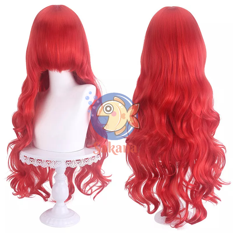 Tóc giả nguyên đầu dài 80cm xoăn các màu lưới hoa chịu nhiệt Wig Sakana Cosplay Shop