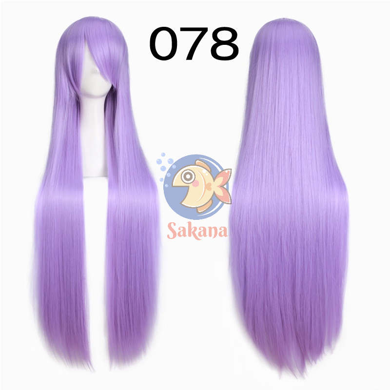 Tóc giả 100cm nữ tím cơ bản thẳng dài hóa trangcác loại Sakana cosplay shop